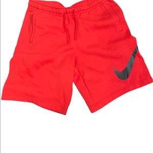 EUC - Nike men’s cotton shorts - size XL - red / black logo
